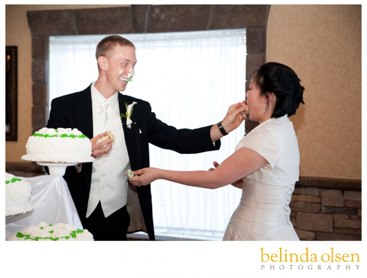 couple cutting cake