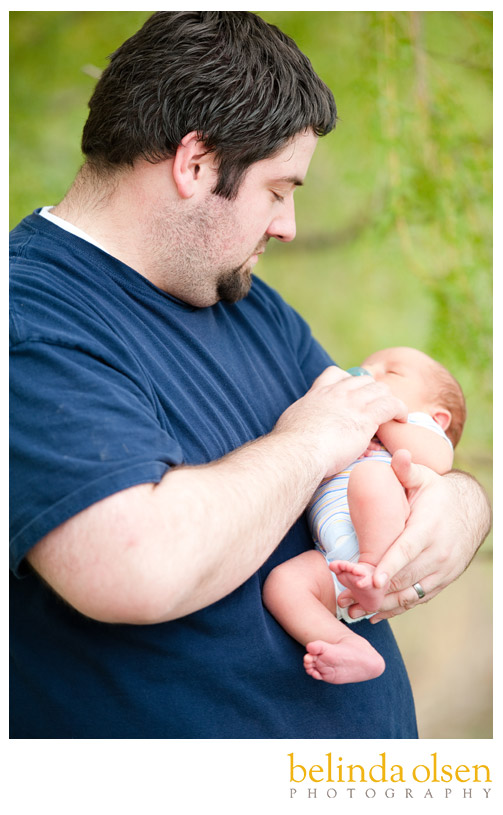 photo of newborn and father